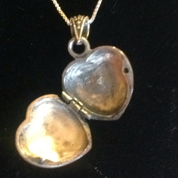 Sterling 925 Silver Red Marcacite Heart LOCKET & Necklace 925 sterling silver - Picture 5 of 8